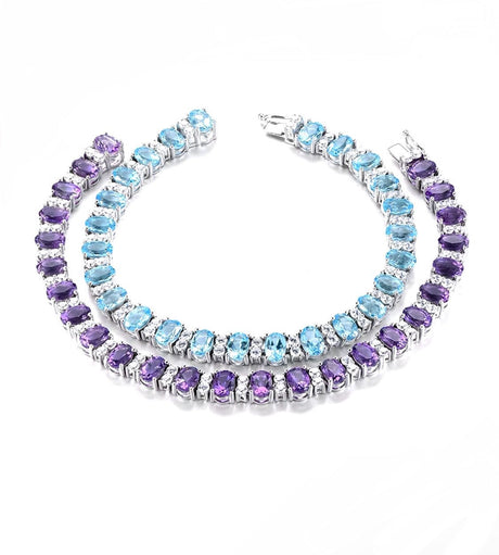 Silver Amethyst 13.00 ct Bracelet