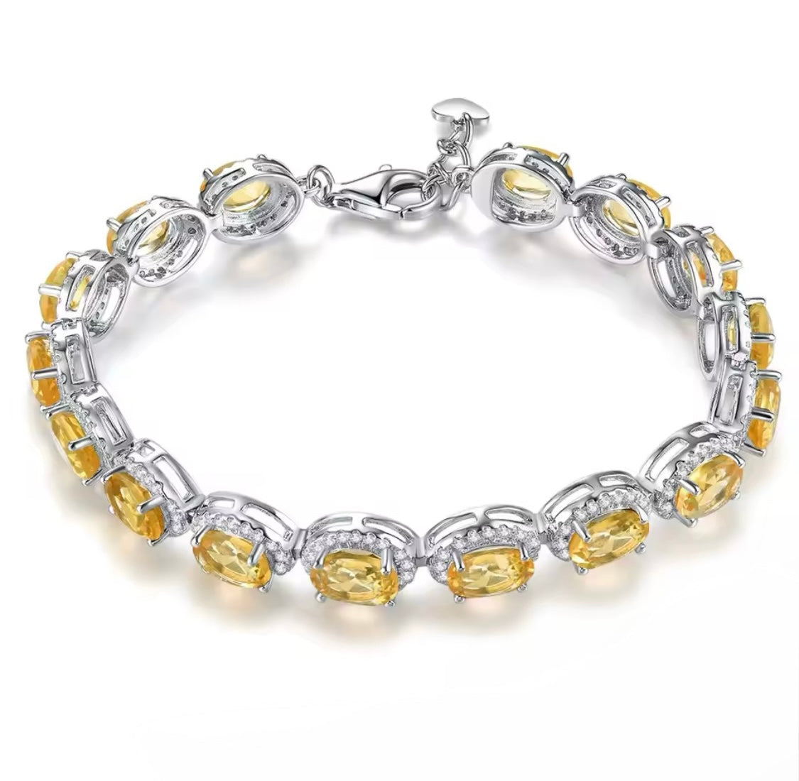 Silver Citrine Bracelet 16.00 ct