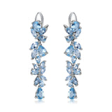 Silver 19.66 ct Topaz Earrings