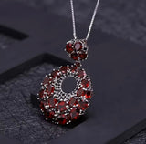 Silver Garnet Pendant