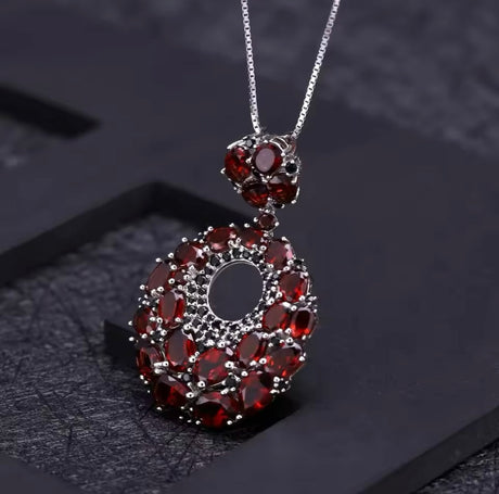 Silver Garnet Pendant