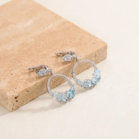 Silver Topaz Earrings