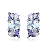 Silver Topaz / Mystic Quartz Earrings