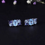 Silver Topaz / Mystic Quartz Earrings