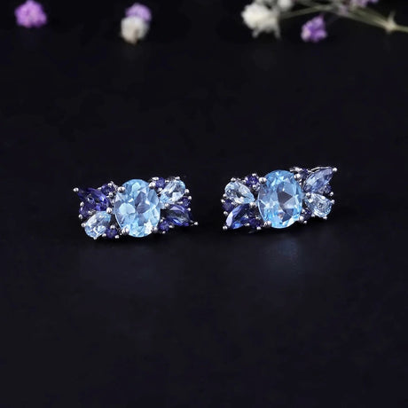 Silver Topaz / Mystic Quartz Earrings