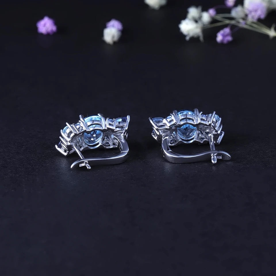 Silver Topaz / Mystic Quartz Earrings
