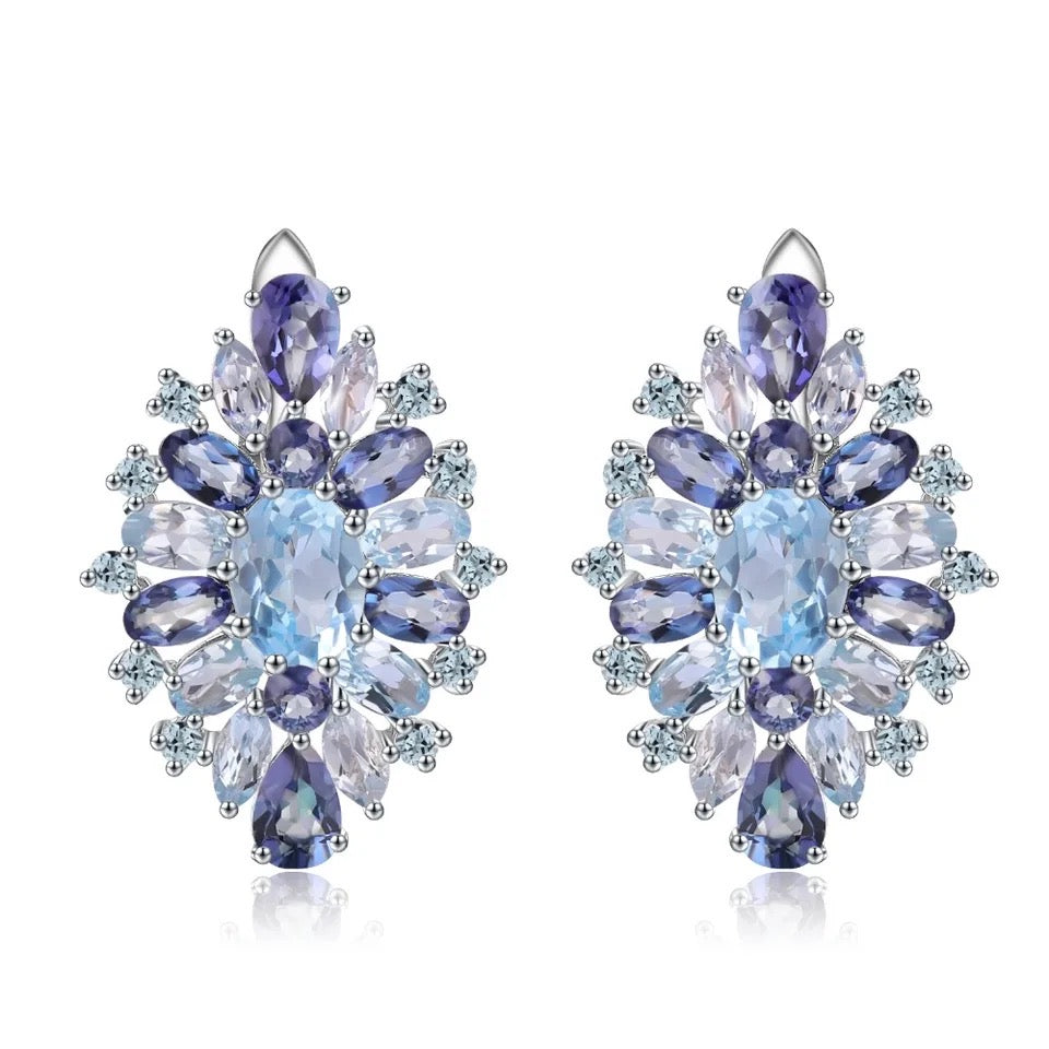 Silver Topaz / Mystic Quartz Earrings