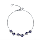 Silver 3.41 ct Sapphire Bracelet