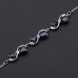 Silver 3.41 ct Sapphire Bracelet
