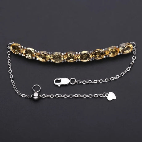 Silver 11.73 ct Citrine Bracelet