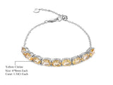 Silver 11.73 ct Citrine Bracelet