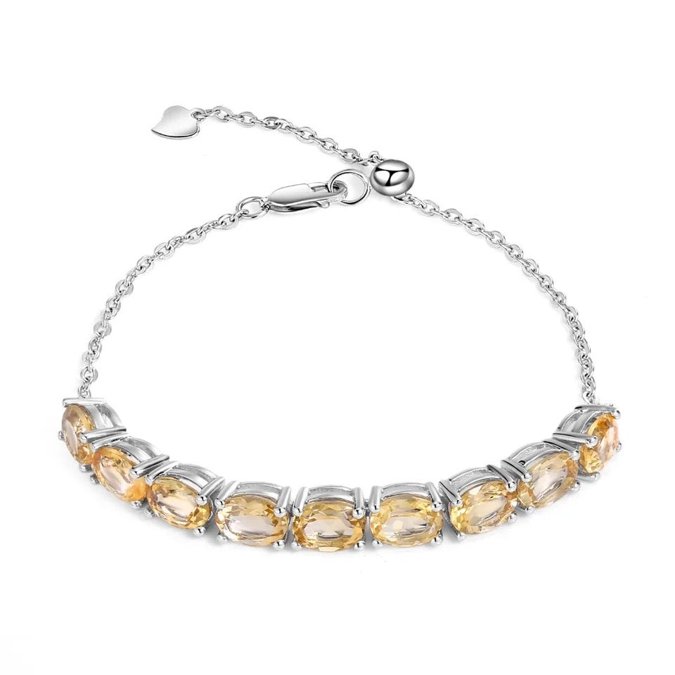 Citrine Silver Bracelet 