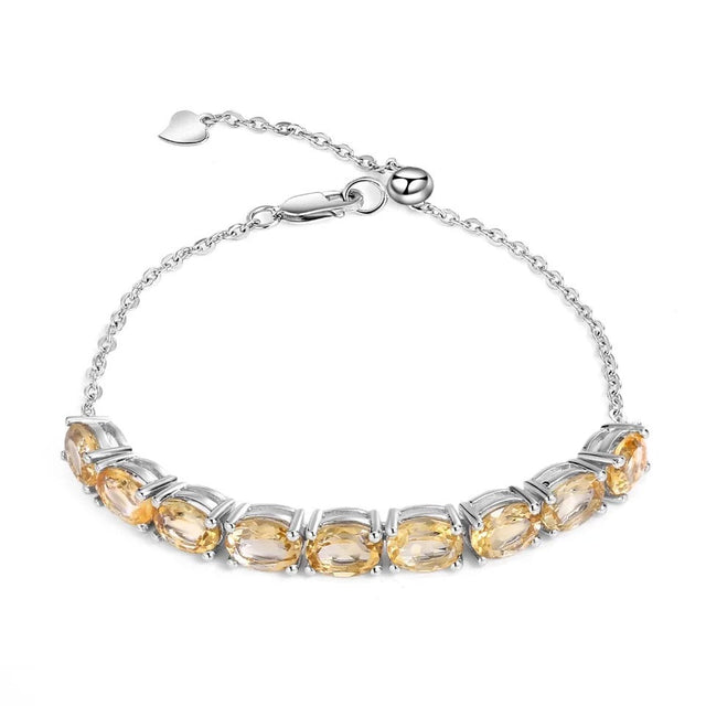 Citrine Silver Bracelet 