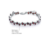 Silver 11.79 ct Garnet Bracelet