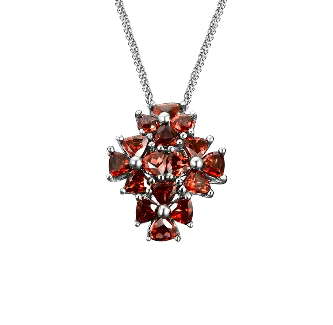 Silver Garnet Pendant