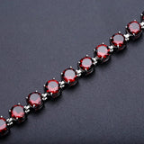 Silver 22.11 ct Garnet Bracelet