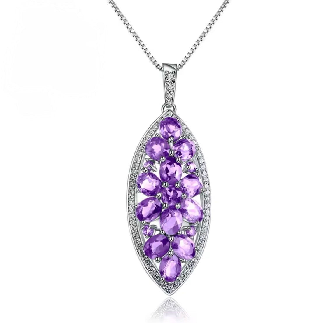 Silver 1.24 ct Amethyst Pendant