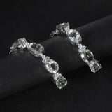 Silver Green Amethyst Bracelet