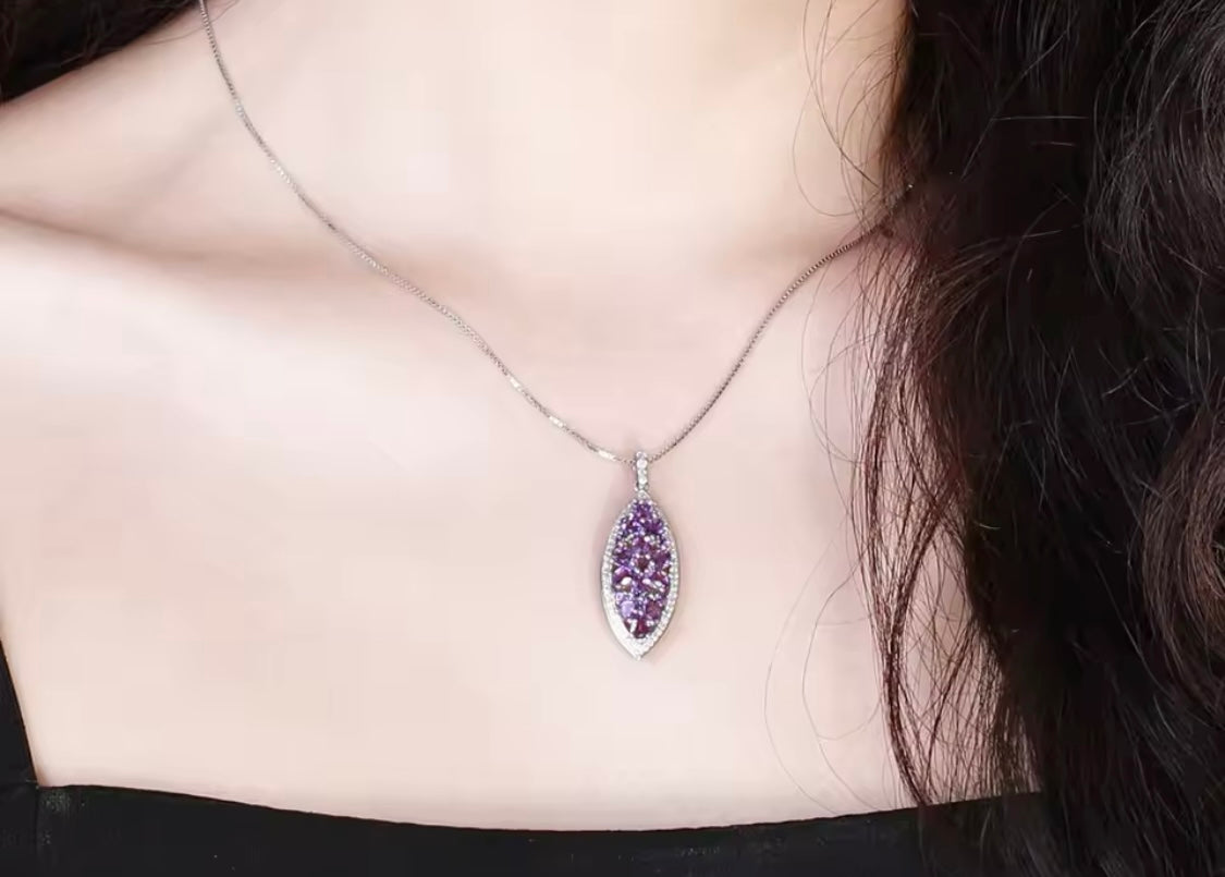 Silver 1.24 ct Amethyst Pendant