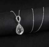 Silver 0.75 ct Green Amethyst Pendant