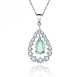 Silver 1.31 ct Green Amethyst Pendant