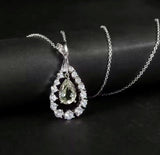 Silver 1.31 ct Green Amethyst Pendant