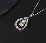 Silver 1.31 ct Green Amethyst Pendant