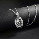 Silver 0.66 ct Green Amethyst Pendant