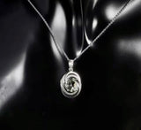 Silver 0.66 ct Green Amethyst Pendant