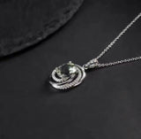 Silver 0.66 ct Green Amethyst Pendant