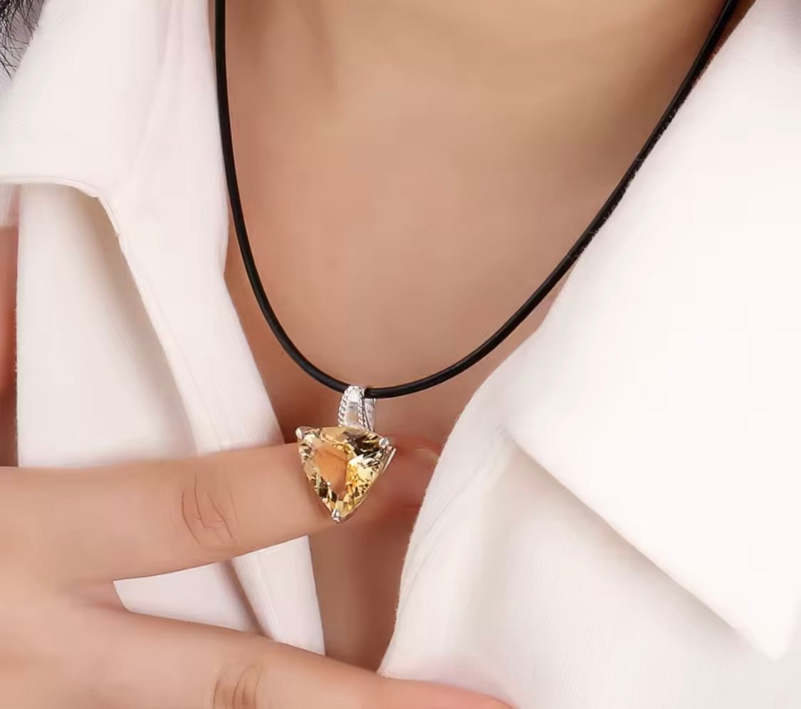 Silver Citrine 11.80 ct Pendant