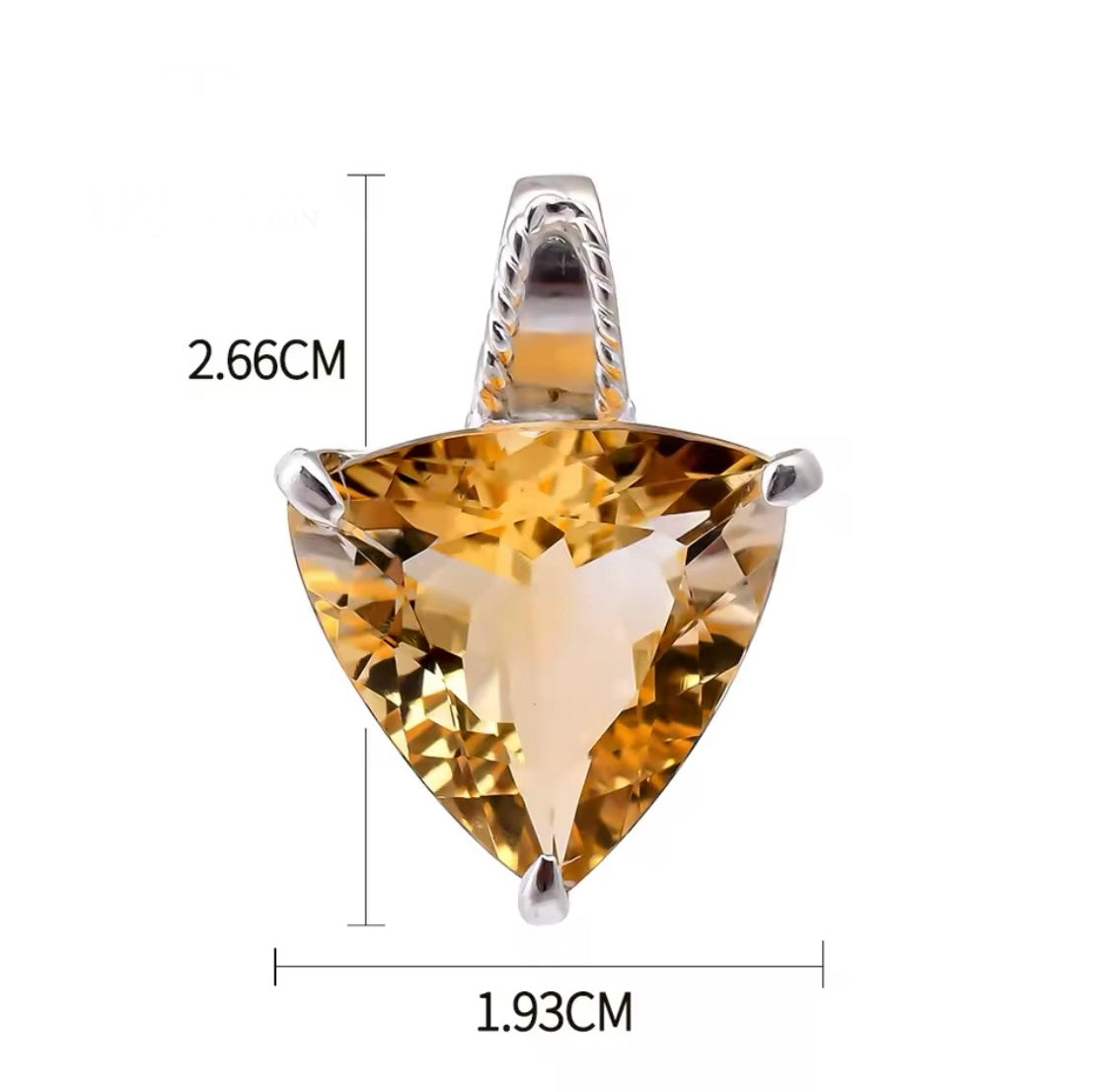 Silver Citrine 11.80 ct Pendant