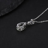 Silver Green Amethyst Necklace