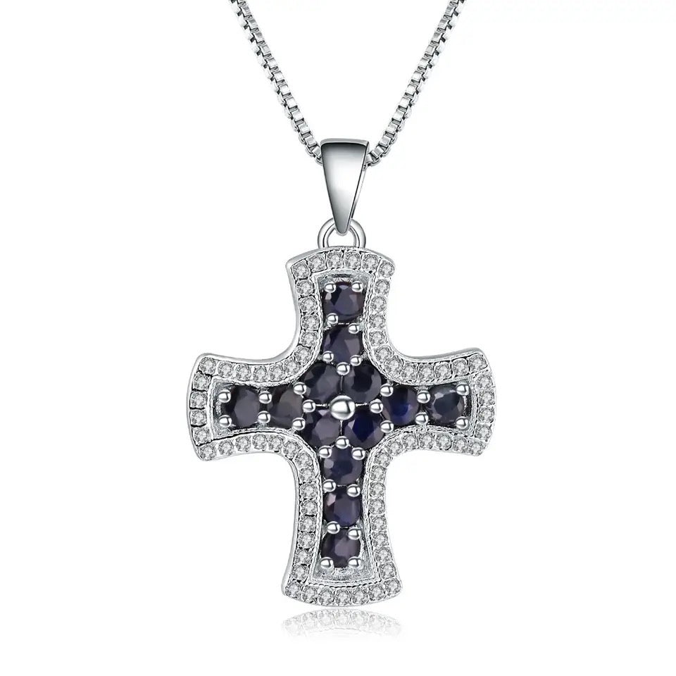 Silver Sapphire Pendant