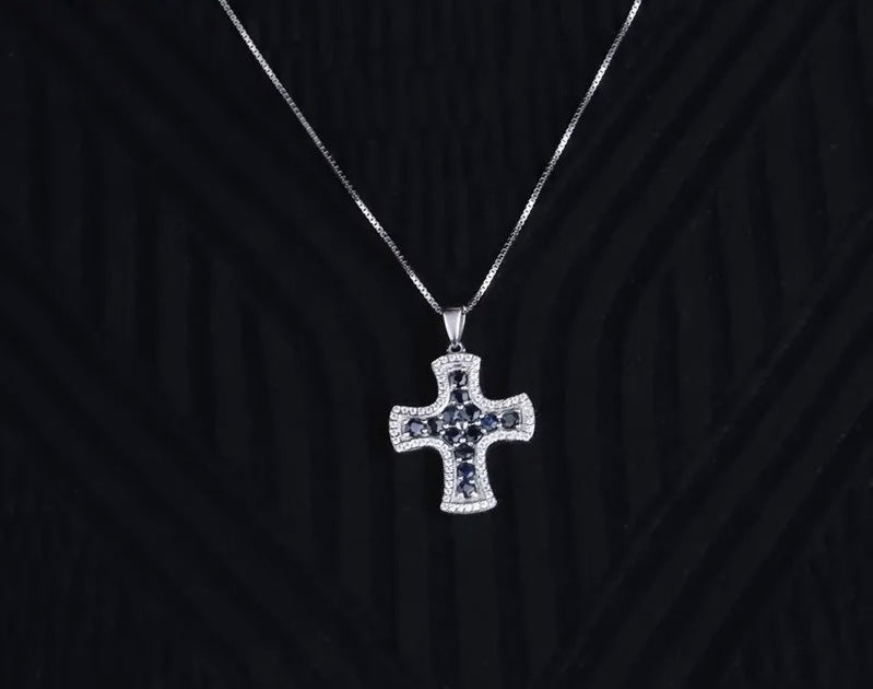 Silver Sapphire Pendant