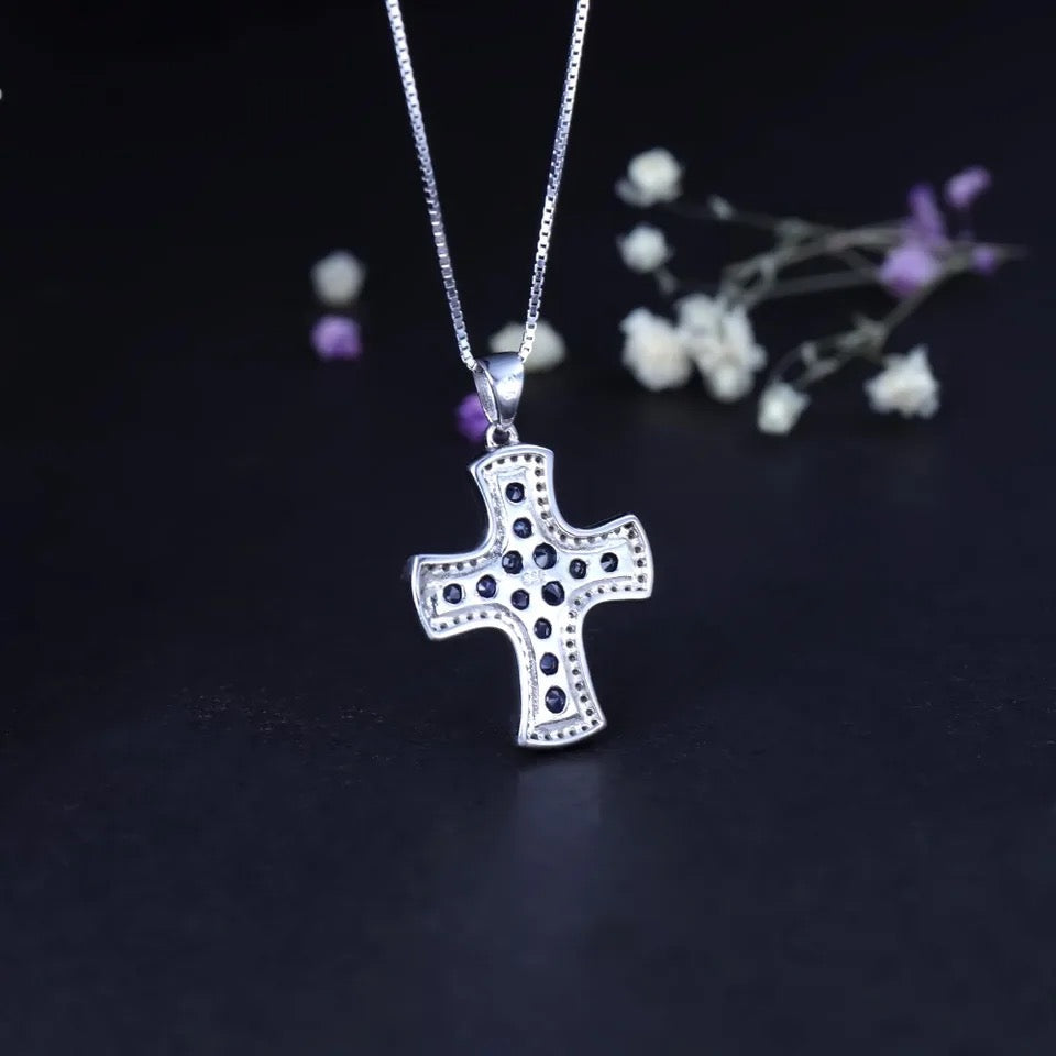 Silver Sapphire Pendant