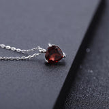 Silver 1.47 ct Garnet Pendant