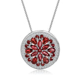 Silver Garnet Pendant