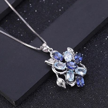 Silver 2.40 ct Topaz / Mystic Quartz Pendant
