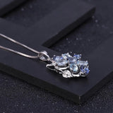 Silver 2.40 ct Topaz / Mystic Quartz Pendant