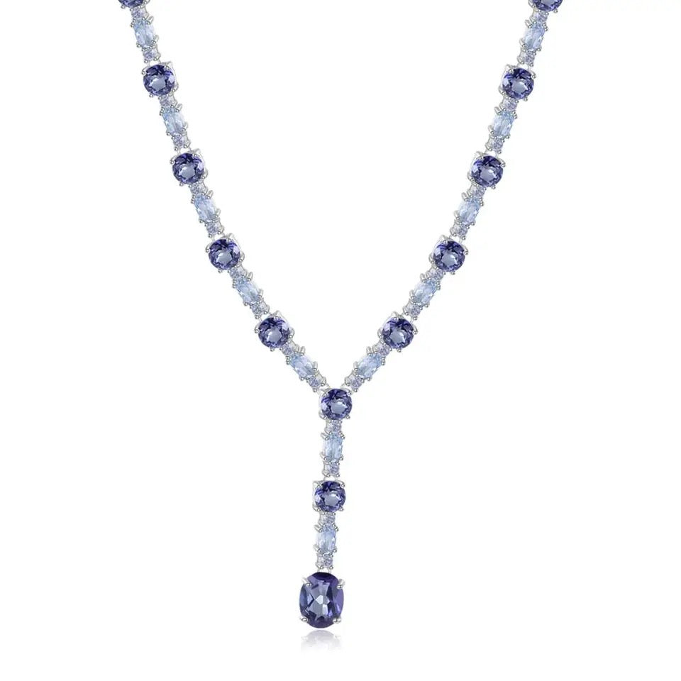 Silver Topaz / Mystic Quartz Necklace