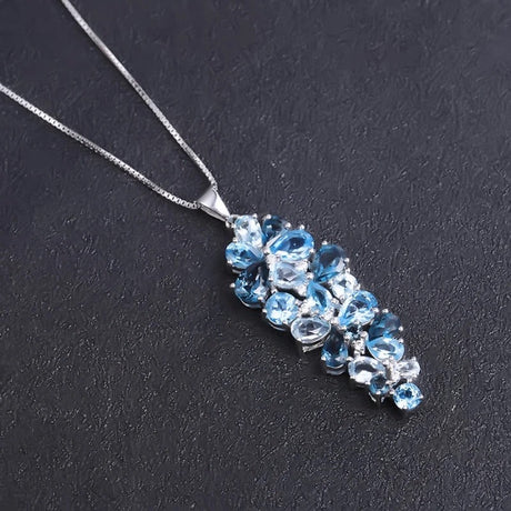 Silver 10.07 ct Topaz Pendant
