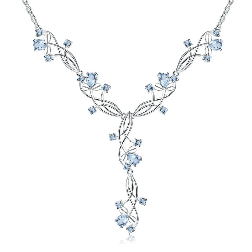 Silver 7.89 ct Topaz Necklace