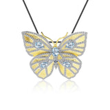 Silver / Golden plated 2.27 ct Topaz Pendant - Brooch