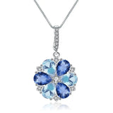Silver 4.41 ct Topaz / Mystic Quartz Pendant