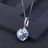 Silver 4.41 ct Topaz / Mystic Quartz Pendant