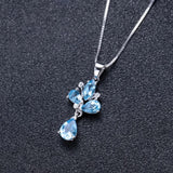 Silver 3.34 ct Topaz Pendant