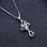 Silver 3.34 ct Topaz Pendant