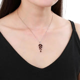 Silver Garnet Pendant with chain