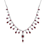 Silver 15.20 Garnet Necklace